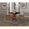 International Concepts 36 in. Solid Wood Square Dual Drop Leaf Dining Table with 4 Chairs in Black/Distressed Oak K46-36SDP-C42-2-4 - alternate 3